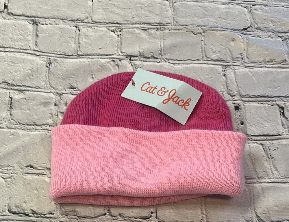 Cat And Jack Pink Girls Winter Hat Beanie OSFA NWT